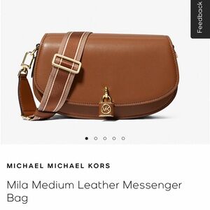 MICHAEL Michael Kors Mila Medium Leather Messenger Bag